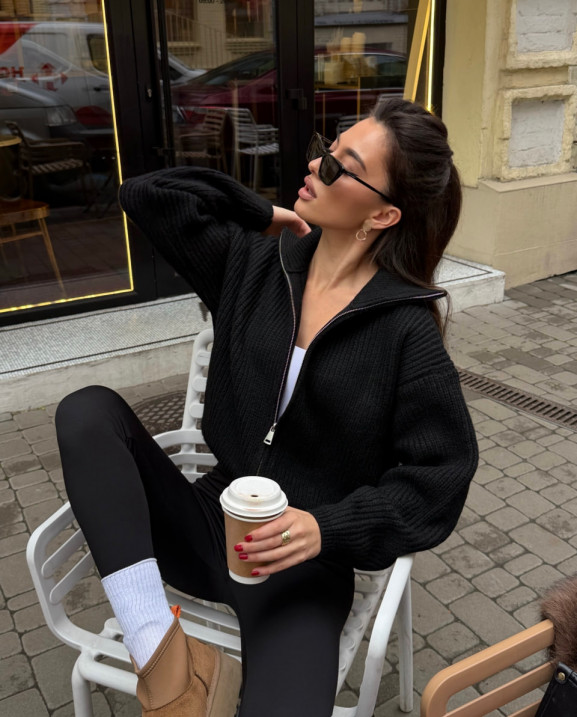 105 Кардиган в’язаний на блискавці 